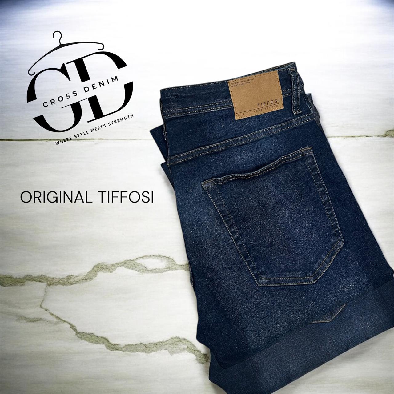 Tifossi Dark Blue Tapered (Slim Fit) Jeans