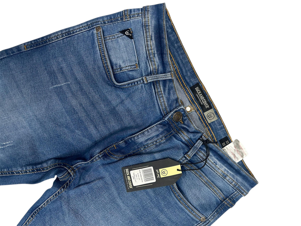 Duck & Cover Men's Tranfold Slim Fit Jeans Medium Wash